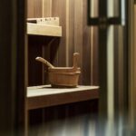 An interior design of a sauna